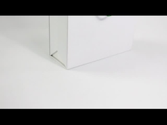 Λευκό μαγνητικό αναδιπλούμενο κουτί δώρων με λαβή